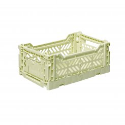 Aykasa folding box, mini 27 x 17 x 11 cm, PP, lime cream