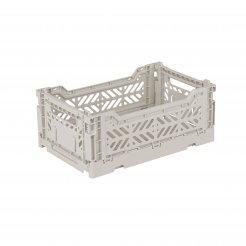 Aykasa folding box, mini 27 x 17 x 11 cm, PP, light gray