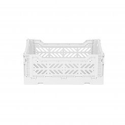 Aykasa Caja plegable, mini 27 x 17 x 11 cm, PP, blanco