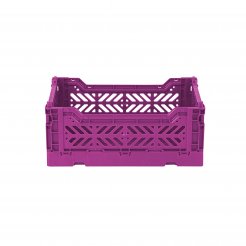 Aykasa folding box, mini 27 x 17 x 11 cm, PP, purple