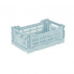 Aykasa Caja plegable, mini 27 x 17 x 11 cm, PP, azul ártico
