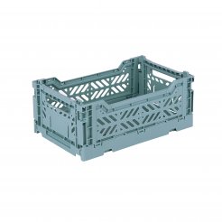 Aykasa Caja plegable, mini 27 x 17 x 11 cm, PP, verde azulado
