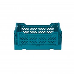 Aykasa folding box, mini 27 x 17 x 11 cm, PP, peacock green