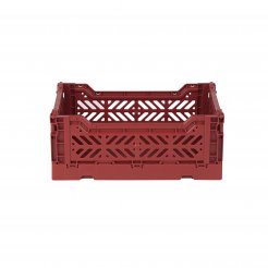 Aykasa folding box, mini 27 x 17 x 11 cm, PP, tile red