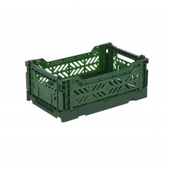 Aykasa folding box, mini 27 x 17 x 11 cm, PP, dark green