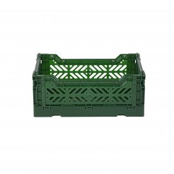 Aykasa Caja plegable, mini 27 x 17 x 11 cm, PP, verde oscuro