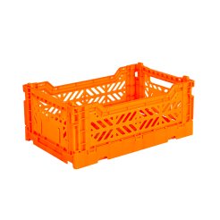 Aykasa folding box, mini 27 x 17 x 11 cm, PP, neon orange