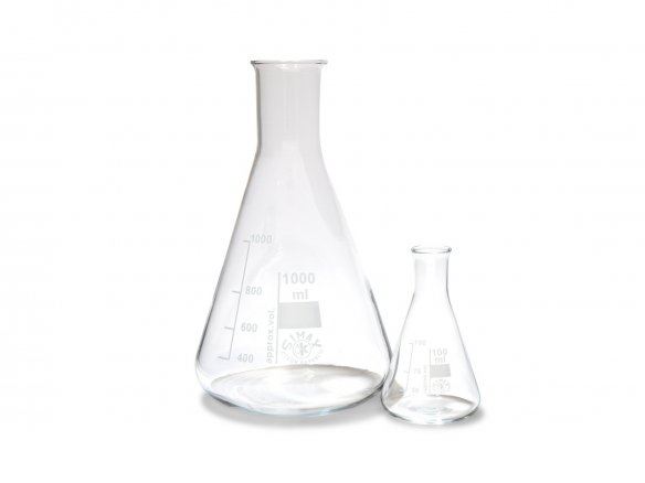 Matraz Erlenmeyer Cuello estrecho, graduado