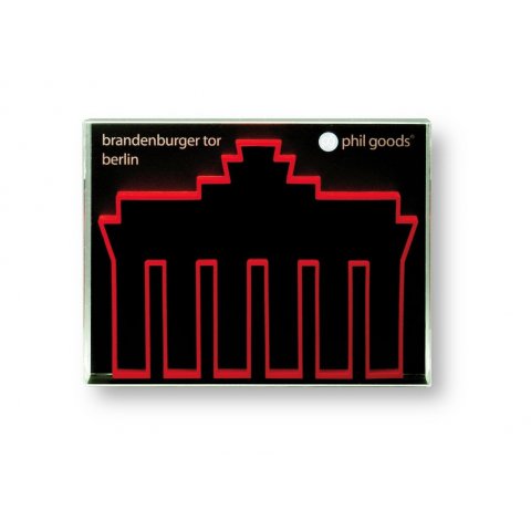 Ausstechform aus Kunststoff 10,2 x 2,1 x 7,6 cm, Brandenburger Tor, rot