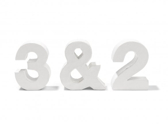 Cardboard numbers, small