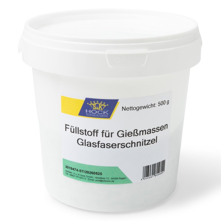 Filler for casting compounds Glass fiber chips