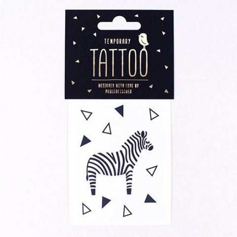 Temporary Tattoo Zebra mit Muster