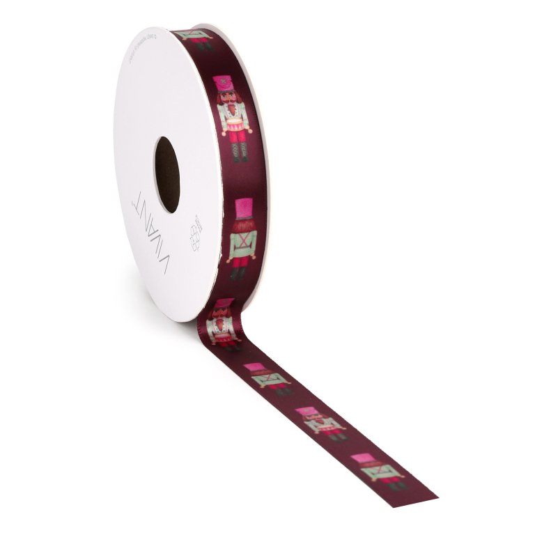 Satin ribbon Christmas motif