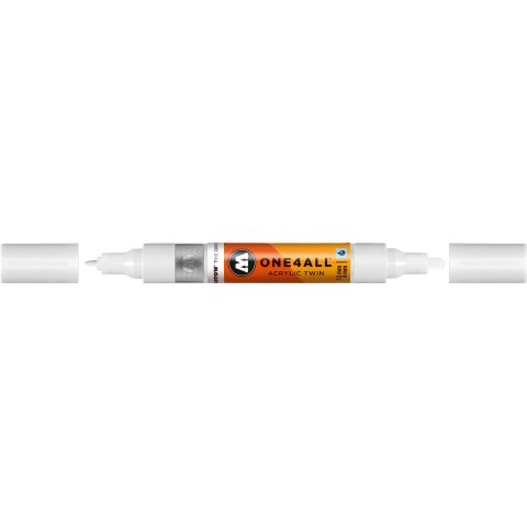 Molotow One4all Twin Acrylic Marker Line width 1.5 / 4 mm, natural white (229)