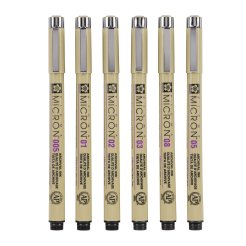 Sakura Fineliner Pigma Micron, 6er-Set