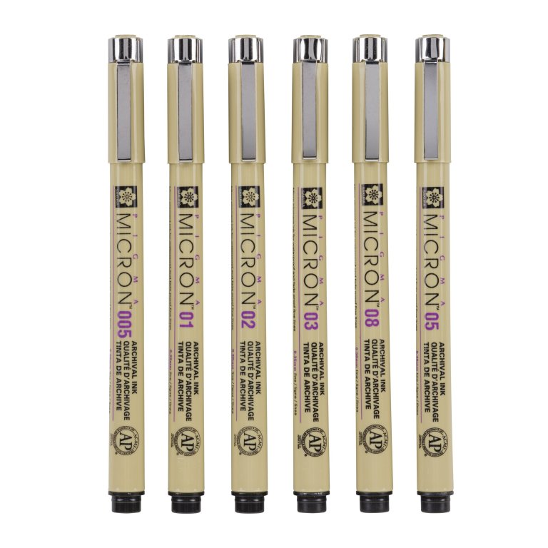 Sakura Fineliner Pigma Micron, 6er-Set