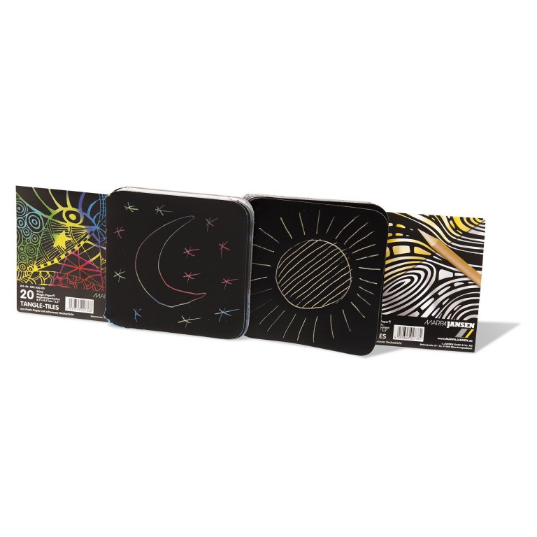 Tangle tiles made of Magic Paper