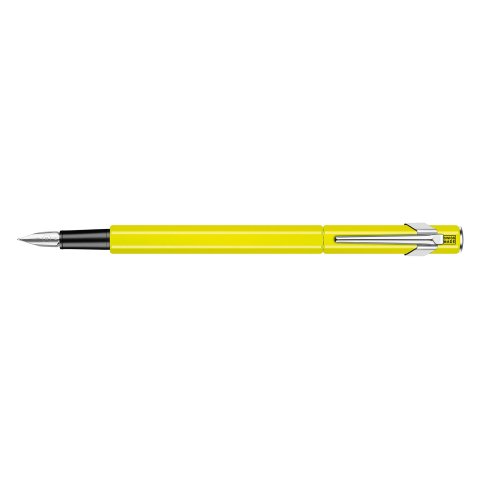 Caran d'Ache 849 fountain pen pen, neon yellow barrel