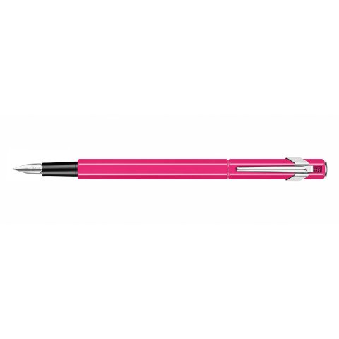 Caran d'Ache 849 fountain pen pen, neon pink barrel