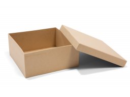 Quadratische Pappschachtel Roh Braun Kaufen Modulor