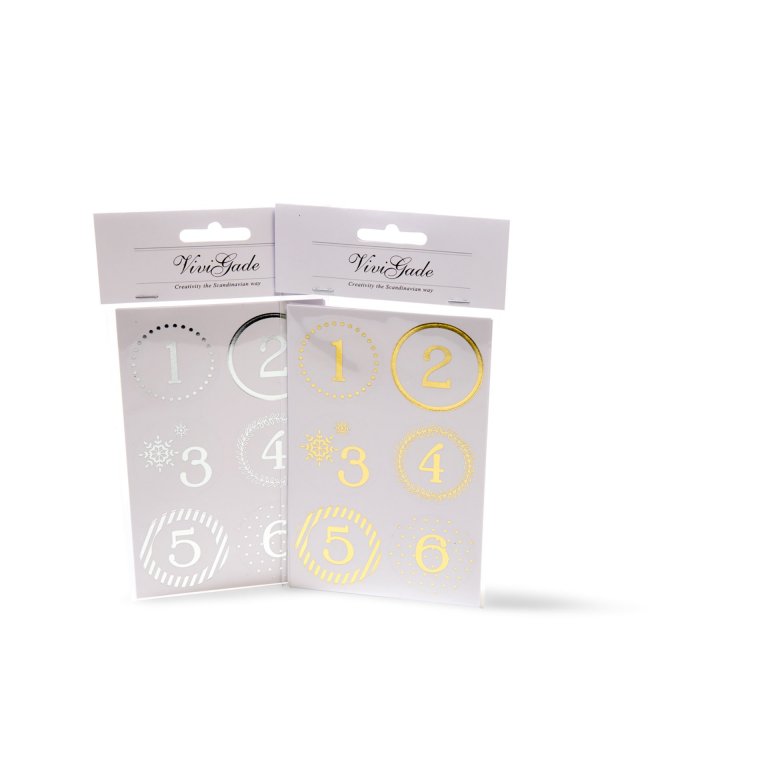Vivi Gade Adventskalenderzahlen Sticker Set