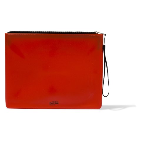 Bolsa de silicona con cremallera, opaca ("Phat-Bag") 255 x 200 mm, para DIN A5, rojo claro