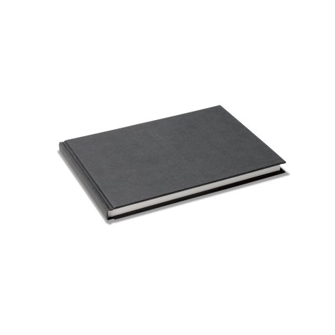 Seawhite Black Cloth sketchbook, white 140 g/m² all mediums, 105x148 mm, A6 broad, 92 sht/184 pgs, sewn