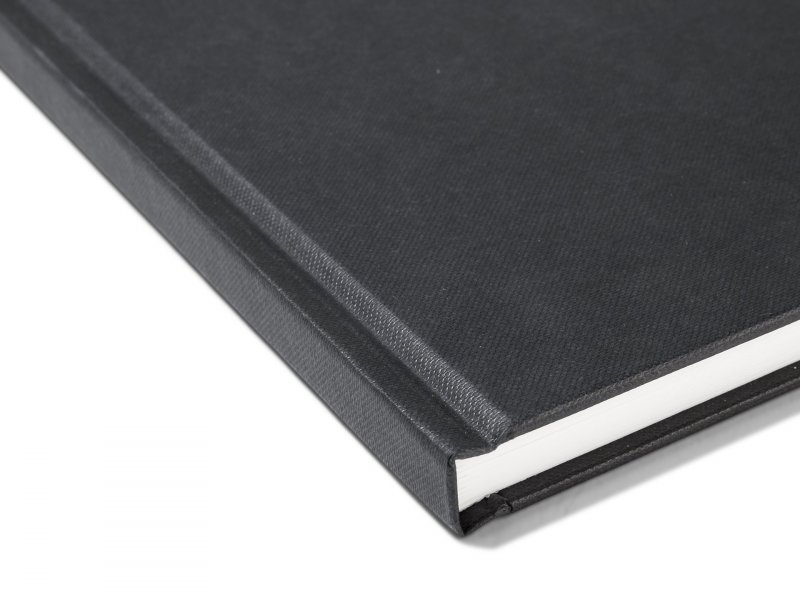 A4 Landscape Seawhite Black Cloth Hardback Sketchbook.Quality Artist Sketch Book 