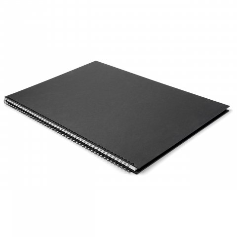 Sketchbook bianco mare Panno nero Panno bianco 140 g/m². Tutti i supporti,420x594, A2 HF,46Bl/92S spirale vincolante
