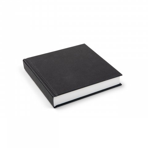Sketchbook bianco mare Panno nero Panno bianco 140 g/m². Tutti i media, 140x140 mm, 95 Bl/190 S, cucitura filo