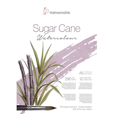Hahnemühle Aquarellblock Sugar Cane, 290 g/m² 148 x 210 mm, DIN A5, 12 Blatt, matt