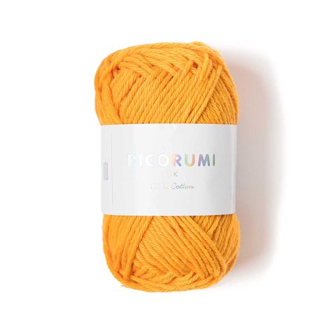 Ricorumi, gomitolo di lana DK 25 g = 57,5 m, 100 % cotone, 026, mandarino