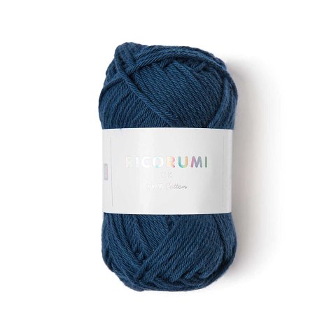 Ricorumi, Wolle DK Knäuel 25 g = 57,5 m, 100 % Baumwolle, 035, nachtblau