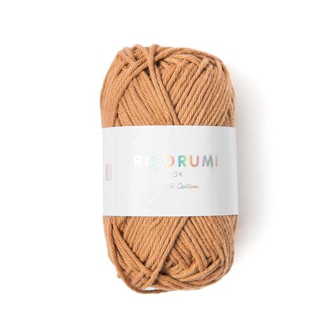 Ricorumi, gomitolo di lana DK 25 g = 57,5 m, 100 % cotone, 053, caramello