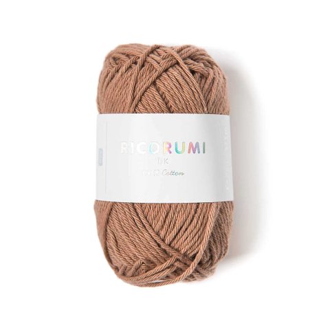 Ricorumi, Wolle DK Knäuel 25 g = 57,5 m, 100 % Baumwolle, 056, nougat