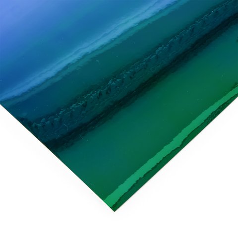Aslan película adhesiva iridiscente ColourShift opaco SE71, PET, azul oscuro/verde, 300 x 200 mm