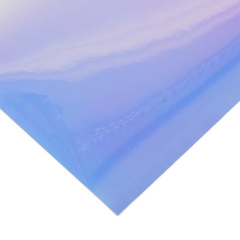 Aslan película adhesiva iridiscente ColourShift opaco SE71, PET, rosa/azul claro, 300 x 200 mm