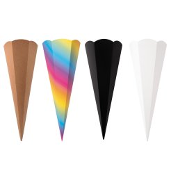 School cone blank kraft cardboard