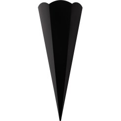 School cone blank kraft cardboard h = 68 cm, ø 20 cm, 400 g/m², FSC, black