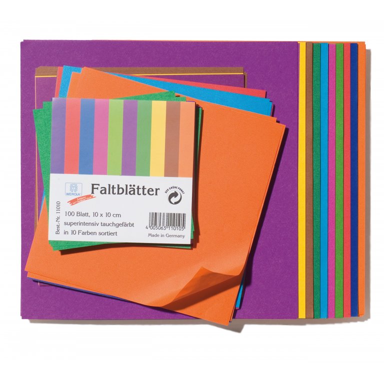 Origami Faltblätter, durchgefärbt, mix pack