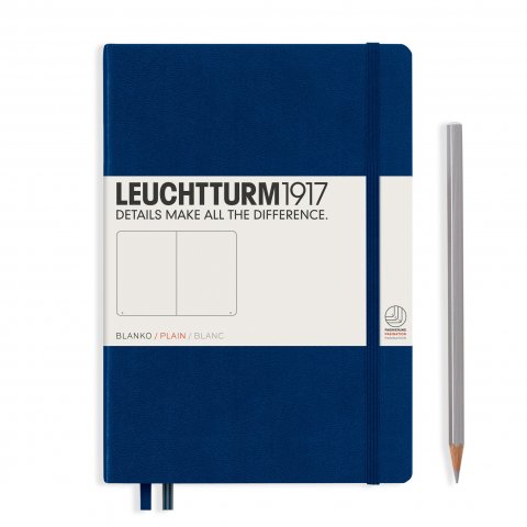 Leuchtturm Notizbuch Hardcover A5, Medium, blanko, 251 Seiten, marine