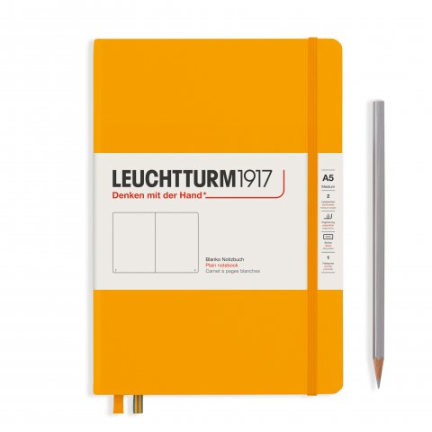 Leuchtturm Notizbuch Hardcover A5, Medium, blanko, 251 Seiten, rising sun
