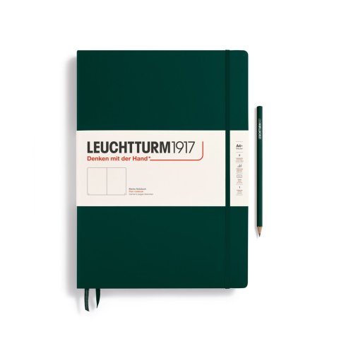 Leuchtturm Notizbuch Hardcover A4+, Master Classic, blanko, 235 S., forest green
