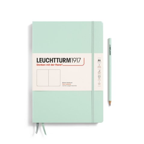 Leuchtturm Notizbuch Hardcover B5, Composition, blanko, 219 Seiten, mint green