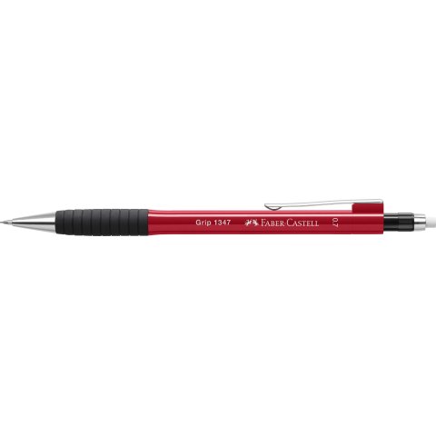 Faber-Castell Druckbleistift Grip 1347 Stift, 0,7 mm, rot