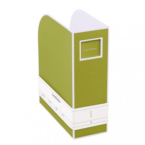 Semikolon Stehsammler 10,5 x 31 x 26 cm, mit Einschubfenster, matcha