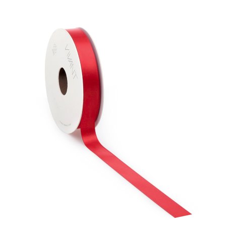 Double sided satin ribbon b = 6 mm, l = 10 m, 100 % polyester, red