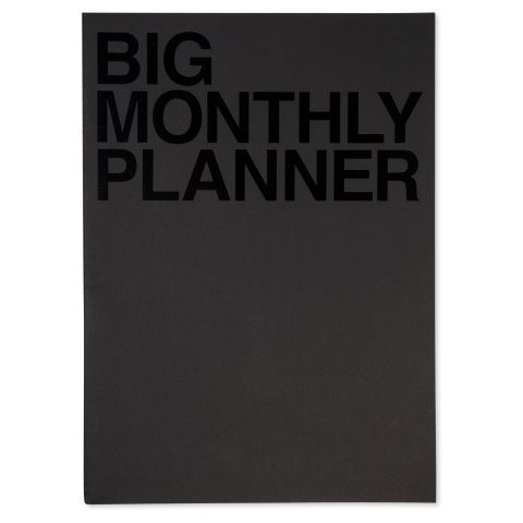 Jstory Monthly Planner, monthly planner notebook Big, 300 x 420 mm, for 17 months, black/black