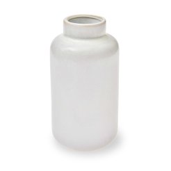 Vase aus Porzellan 18 x 10 x 10 cm, altweiß