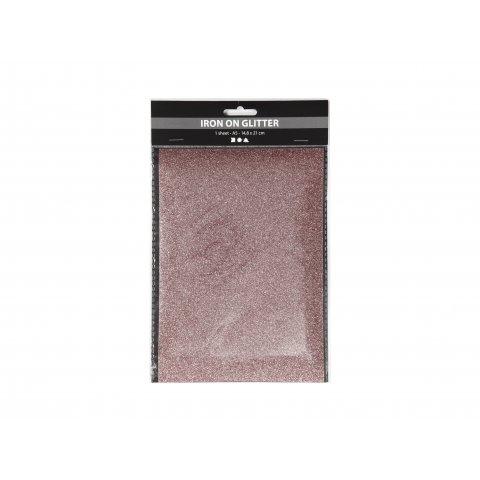 Ferro su pellicola Glitter DIN A5, 14,8 x 21 cm, 1 foglio, rosa